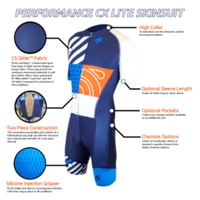 PERFORMANCE Cyclocross Skinsuit Long or Short-sleeved - Pocket