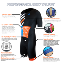PERFORMANCE Aero Short Sleeve Tri Suit